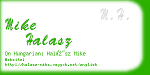 mike halasz business card